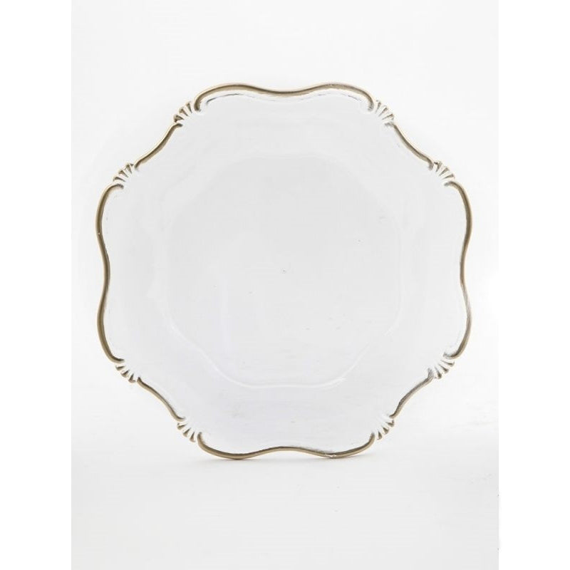 SOTTOPIATTO TRASPARENTE/ORO D.35CM PVC