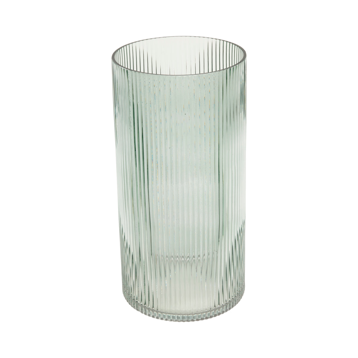 VASO VERDE D.15X30CM VETRO