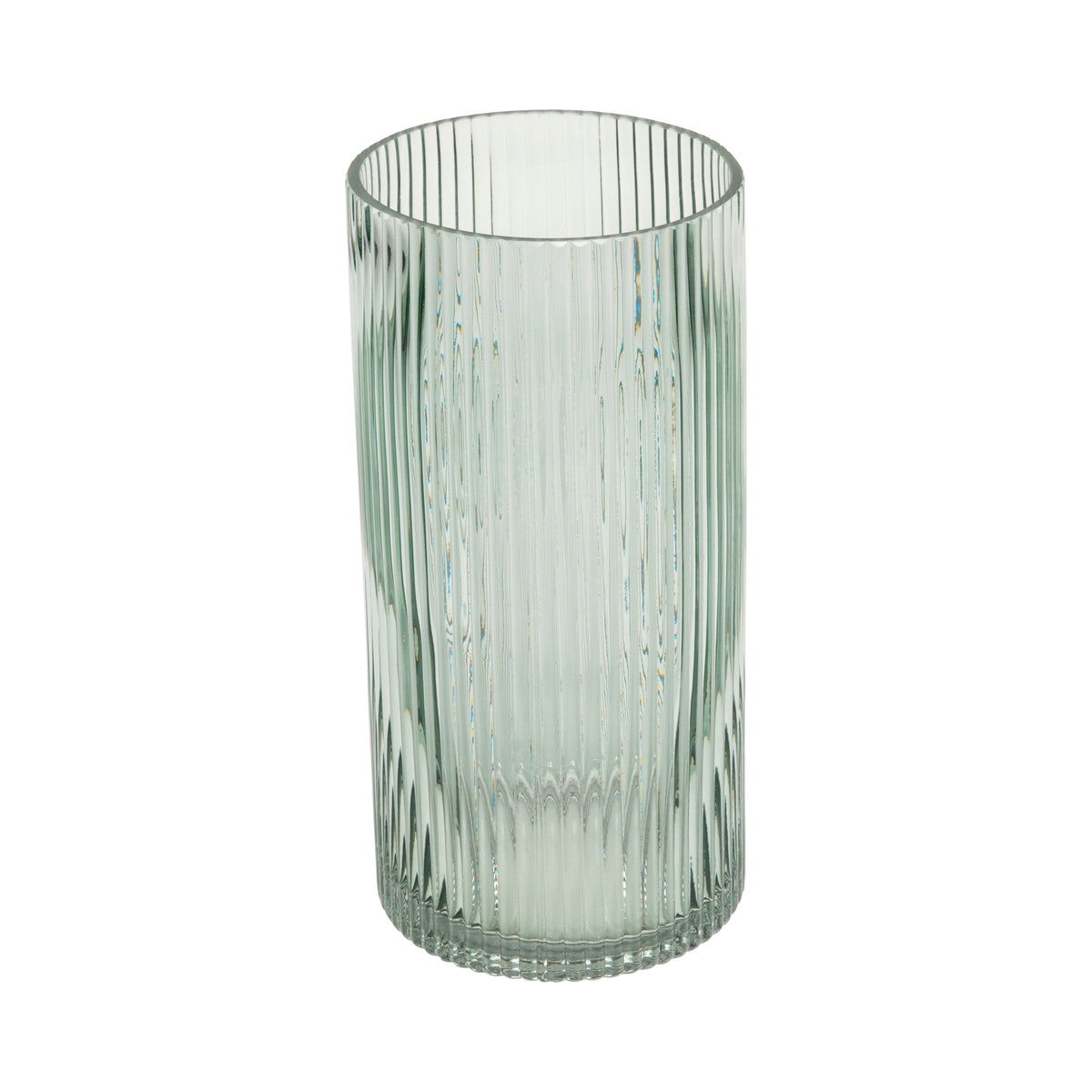 VASO VERDE D.12X25CM VETRO