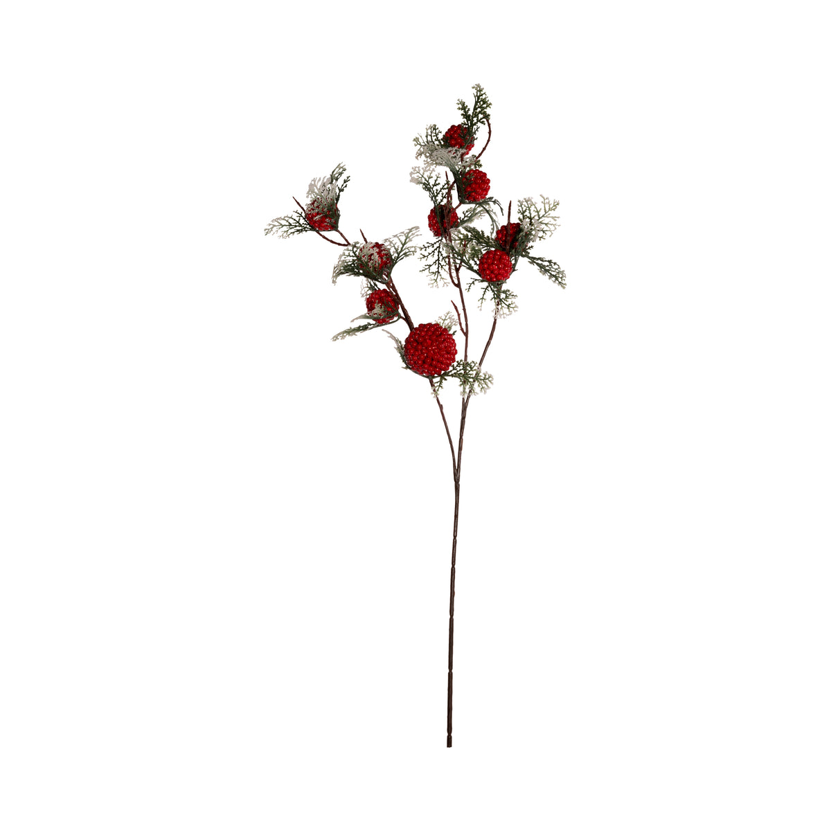 RAMO BACCHE ROSSE H.70CM PVC