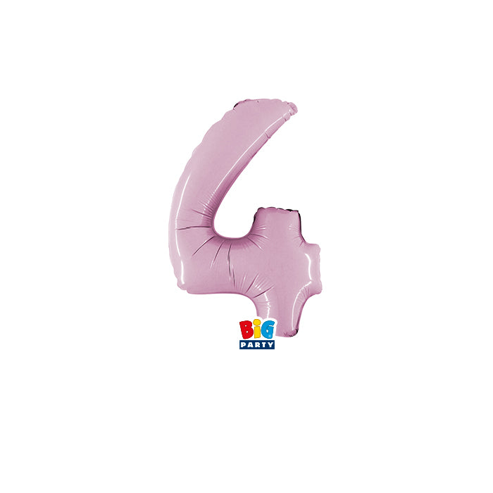 Pall. Mylar Numero 4 cm.36 (14") Rosa