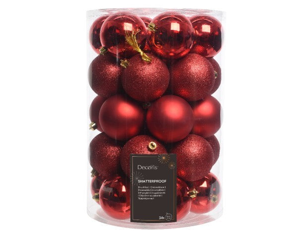 Kerstballen polystyreen shiny, matt, gli