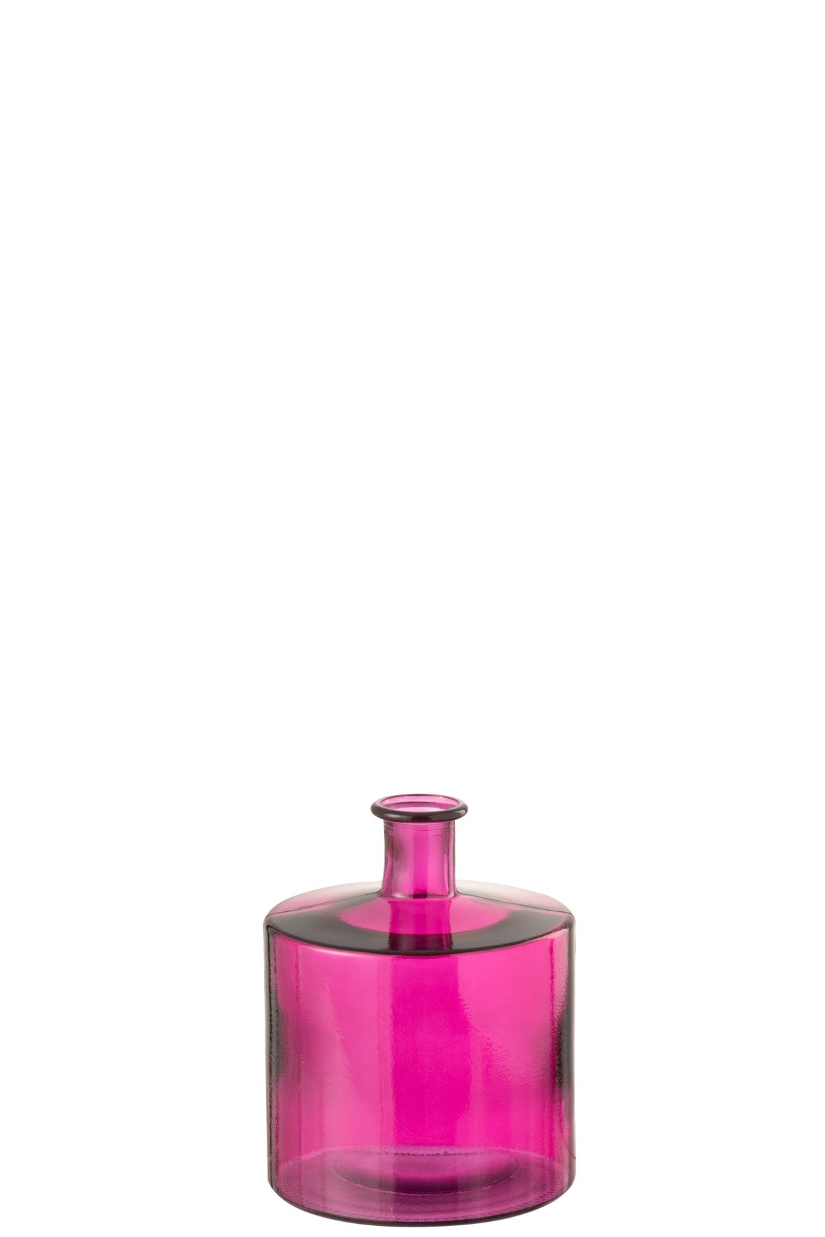 VASE BOTTLE GL PINK S (21x21x26cm)