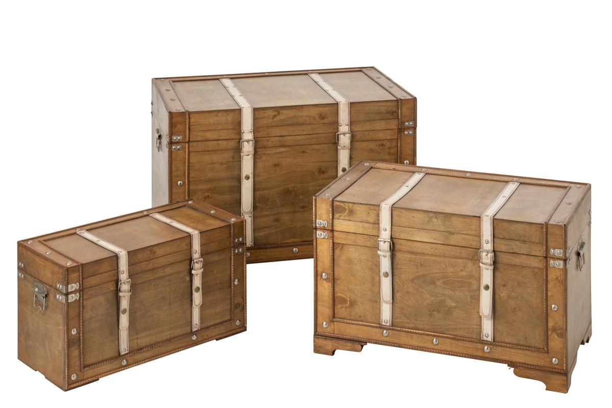 S/3 BAULE ANTICO MDF MARRONE (75x51x46cm