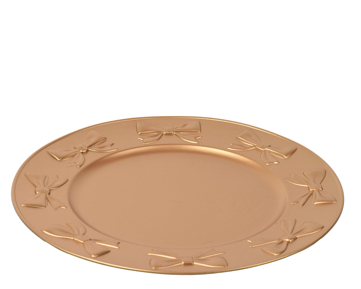 Decobord pp round shinny relief bow on r