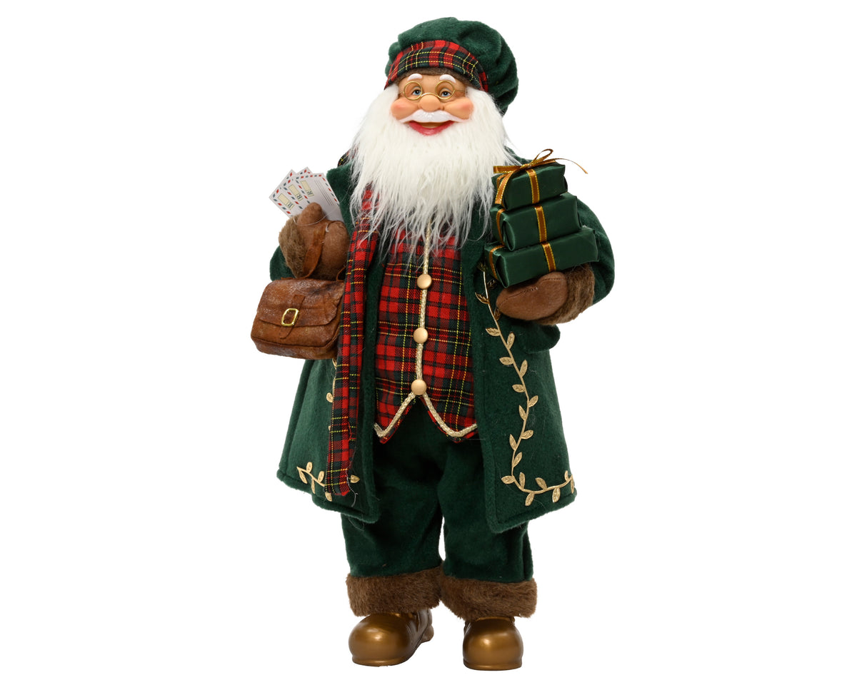 Kerstman plastic polyester fabric, paper