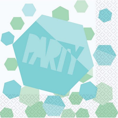 16 NAPKINS SHIMMERING PARTY 33CM