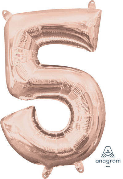16" - 40 CM NUMBER "5" ROSE GOLD