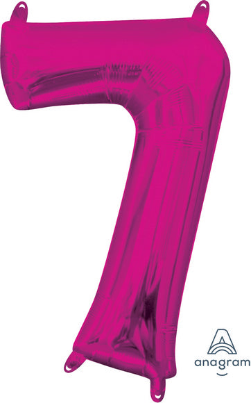 16" - 40 CM NUMBER "7" PINK