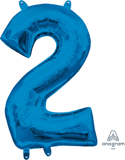 16" - 40 Cm Number "2" Blue