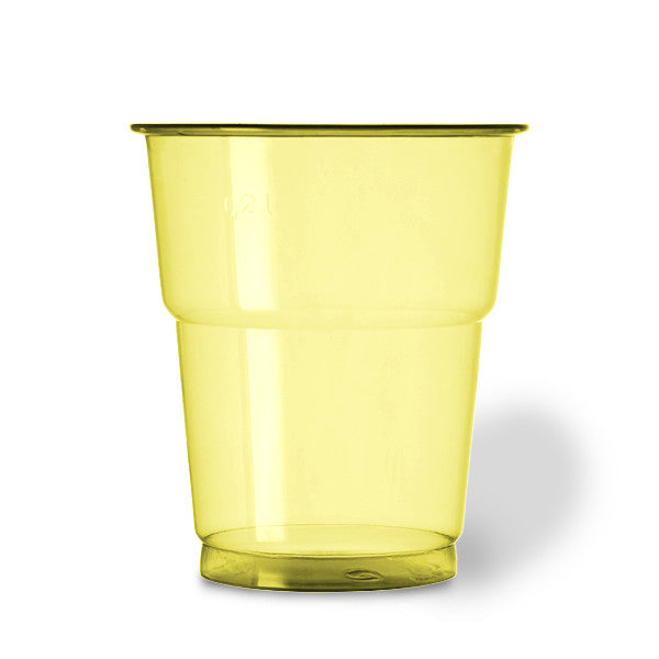 BICCH. 250 CC. PET GIALLO 25PZ.