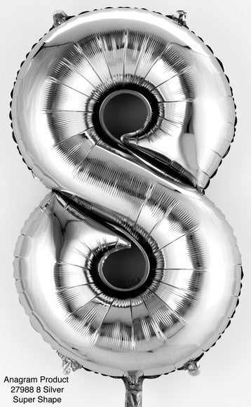 MINI SHAPE NUMBER "8" SILVER