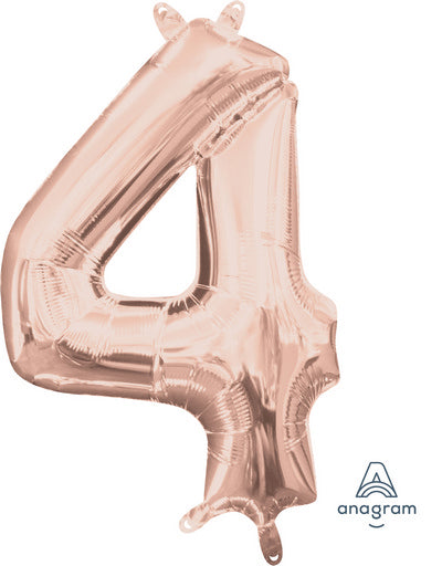 16" - 40 CM NUMBER "4" ROSE GOLD