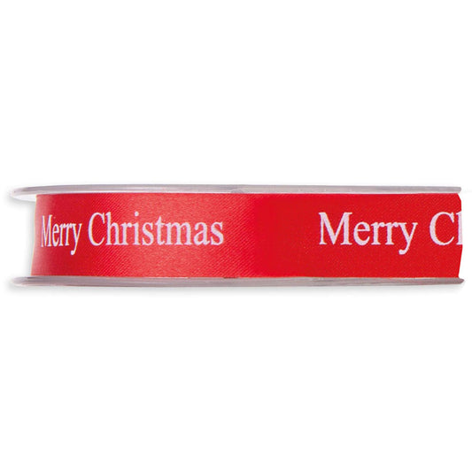 Nastro merry christmas rosso