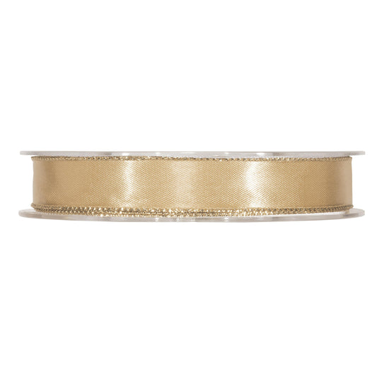 SATIN W/METAL EDGE MM15X20MT GOLD
