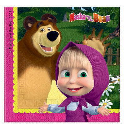 TOVAGLIOLO 33X33 MASHA E L'ORSO