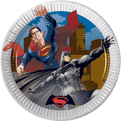 Piatto 20 cm 8 pz * BATMAN VS S/MAN