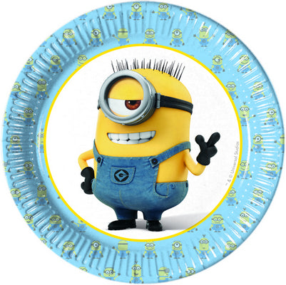 PIATTO 20 CM 8 PZ * MINIONS LOVELY