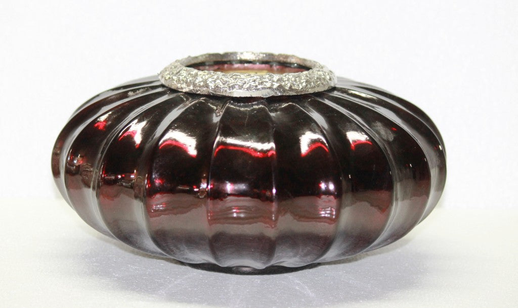 GL.-MELON-TEALIGHT 13CM BURGUNDY