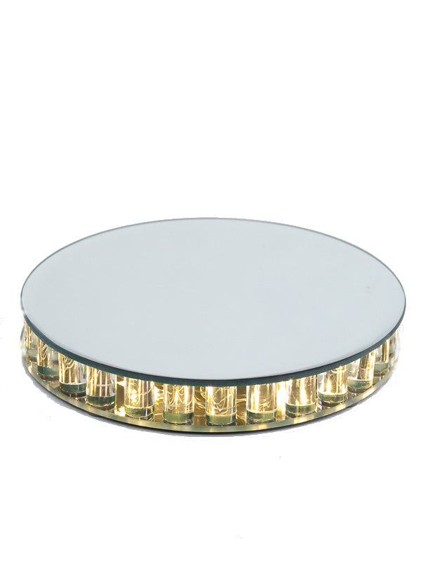 ALZATA SPECCHIO D.20X3CM C.LED VETRO
