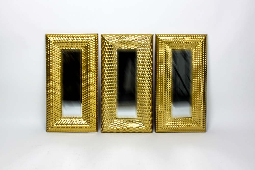 SPIEGEL NUANCE 3 SORT. METALL, GOLD, 40