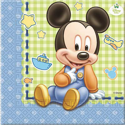 TOVAGLIOLO 33X33 2 VELI "BABY MICKEY"