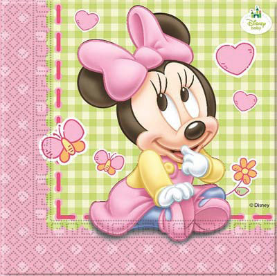 TOVAGLIOLO 33X33 2 VELI "BABY MINNIE