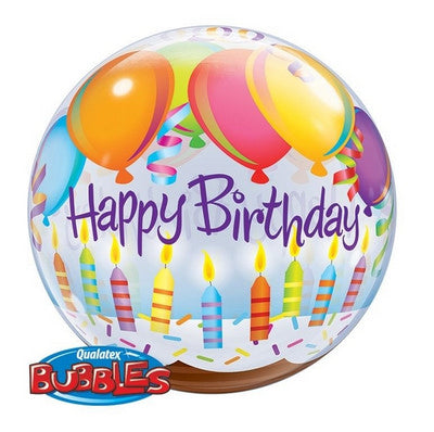 PALLONCINI BUBBLE 22"-56CM BALLOON & CANDLES