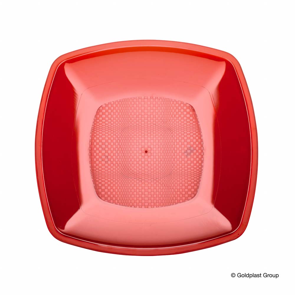 Piatto Piano Quad. 230 In Ps Rosso Trasp