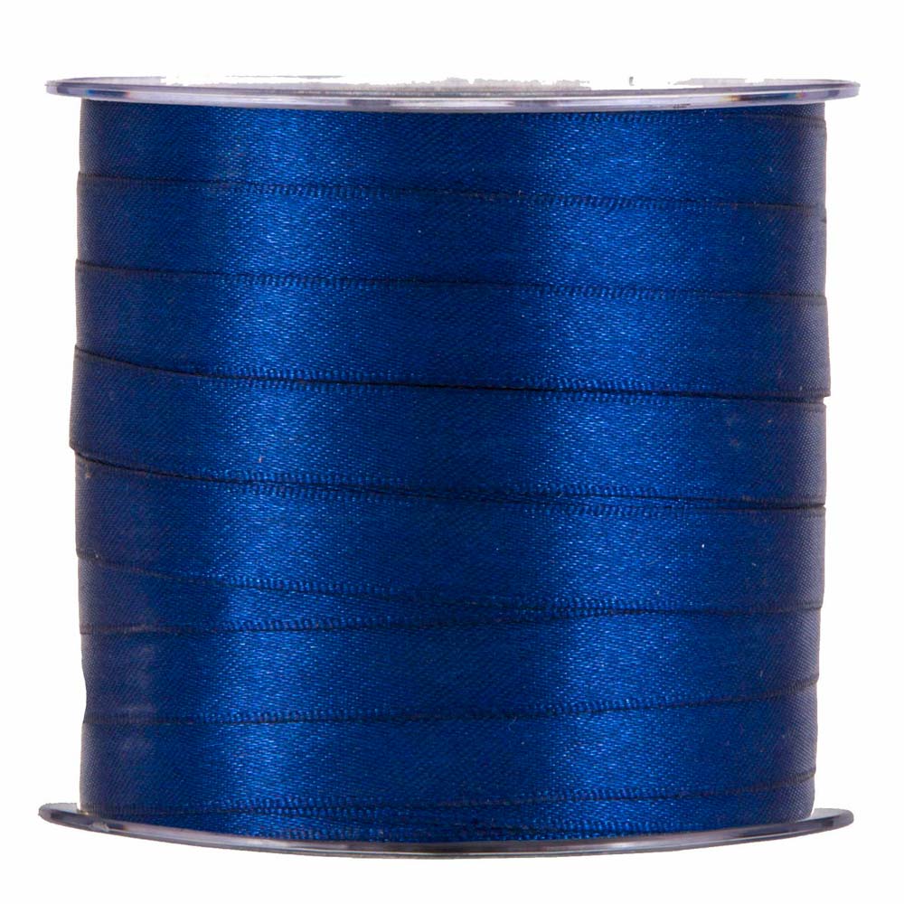NASTRO DOPPIO RASO BLU BRILLANTE