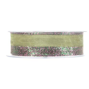 IRIDESCENT ORGANDY MM25X15MT GREEN