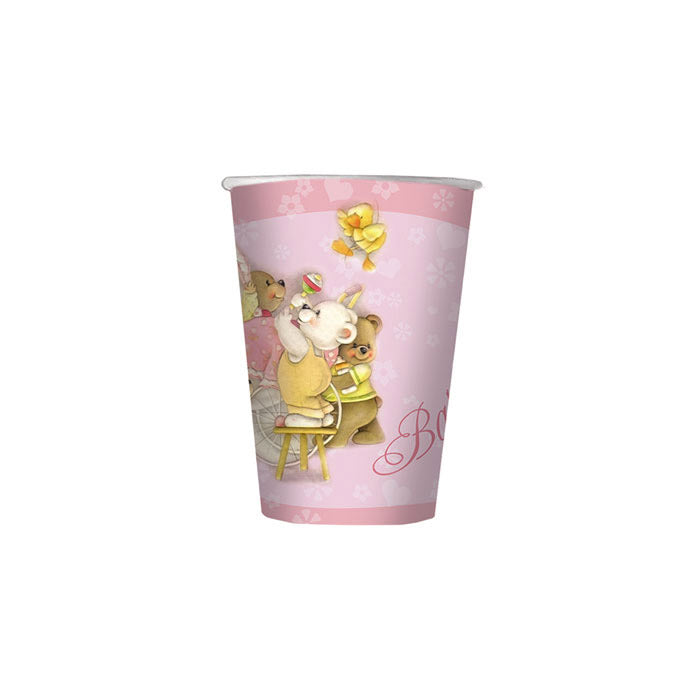 10 BICCHIERINI .80 BABY BEARS ROSA