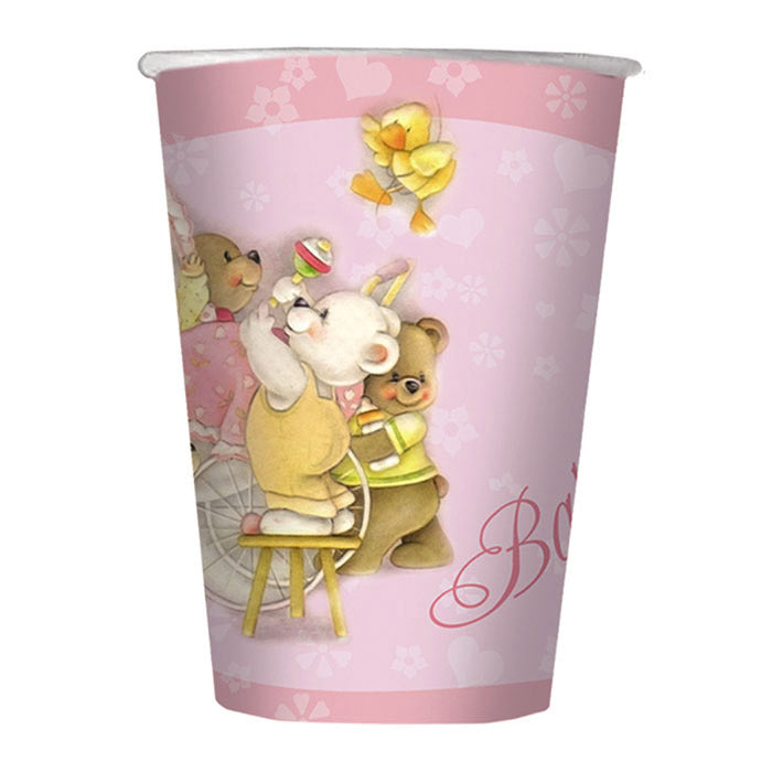 10 BICCHIERI .200 BABY BEARS ROSA