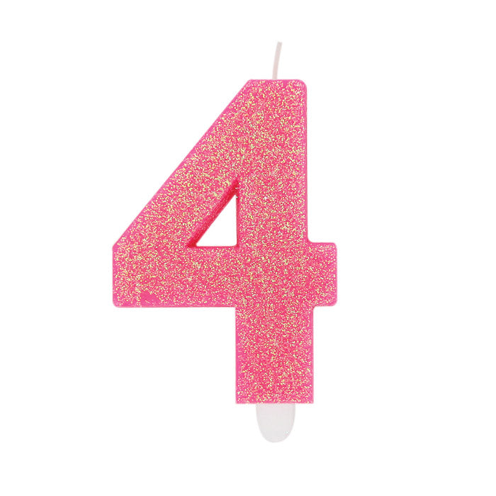 NUM. 4 DI CERA SWEETY FUXIA GLITTER