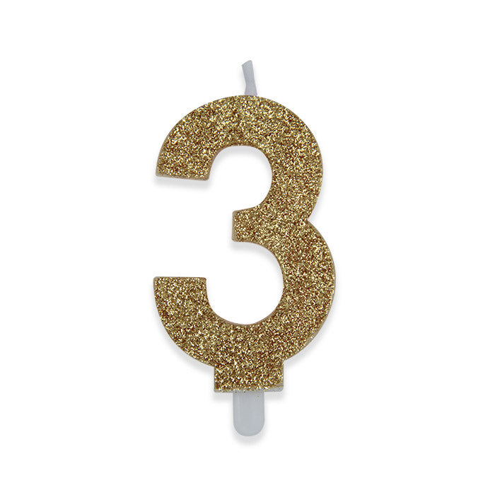 NUM. 3 DI CERA SWEETY ORO GLITTER