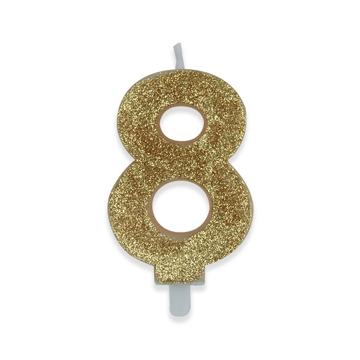 Num. 8 di Cera Sweety Oro Glitter