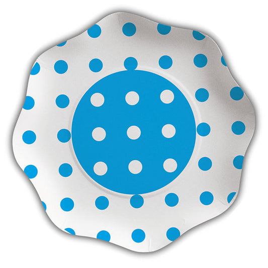 10 PIATTI CM.23 POIS TURCHESE