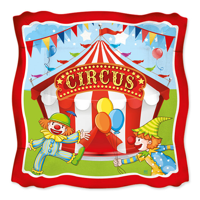 8 Piatti Cm.24 X 24 Circus Party