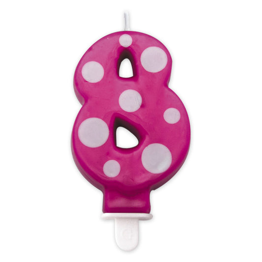 CAND. NUMERO 8 POIS FUXIA