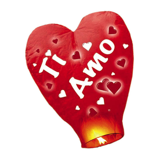 LANTERNA DEI CIELI - CUORE ROSSO TI AMO