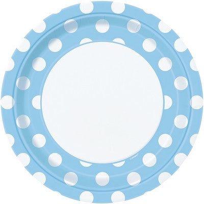 8 PWDR BLU DOT 9" PLT