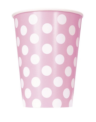 6 LOVELLY PINK DOT 12OZ CUP