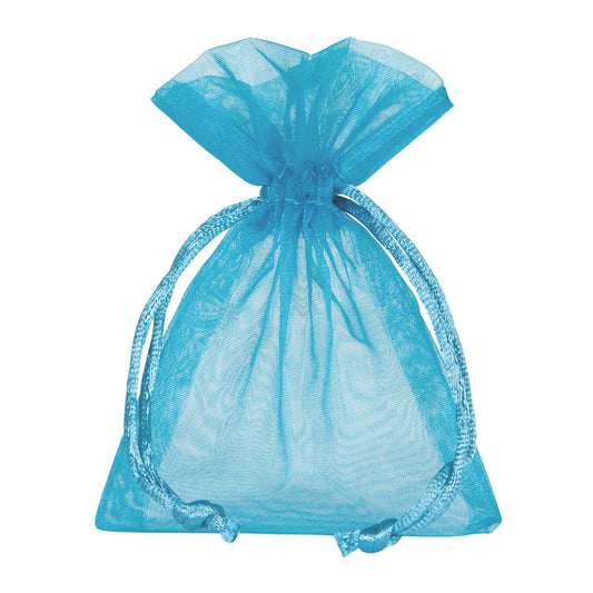 SACCHETTO ORGANZA TURCHESE