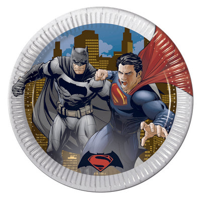 Piatto 23 cm 8 pz * BATMAN VS S/MAN