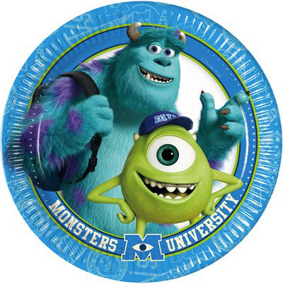Piatto 20 Cm Busta 8 Pz *Monster Univers