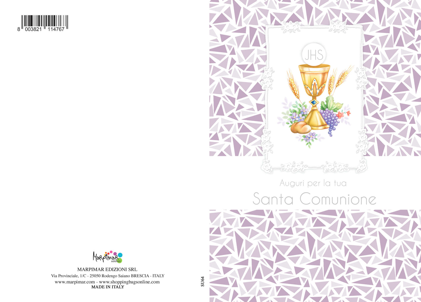 BIGLIETTO COMUNIONE P/SOLDI C/GLITTER