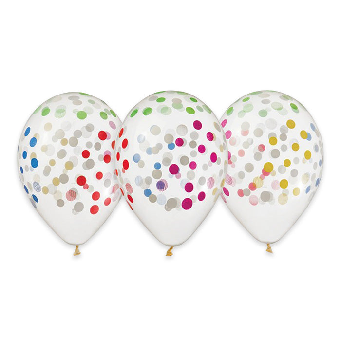 50 PALLONCINI ALL AROUND 13" (CM.33) CONFETTI