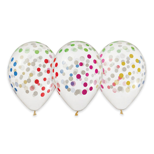 50 PALLONCINI ALL AROUND 13" (CM.33) CONFETTI