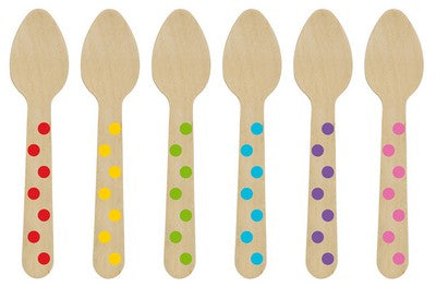 12 Wooden Spoons Paper Minis Rainbow