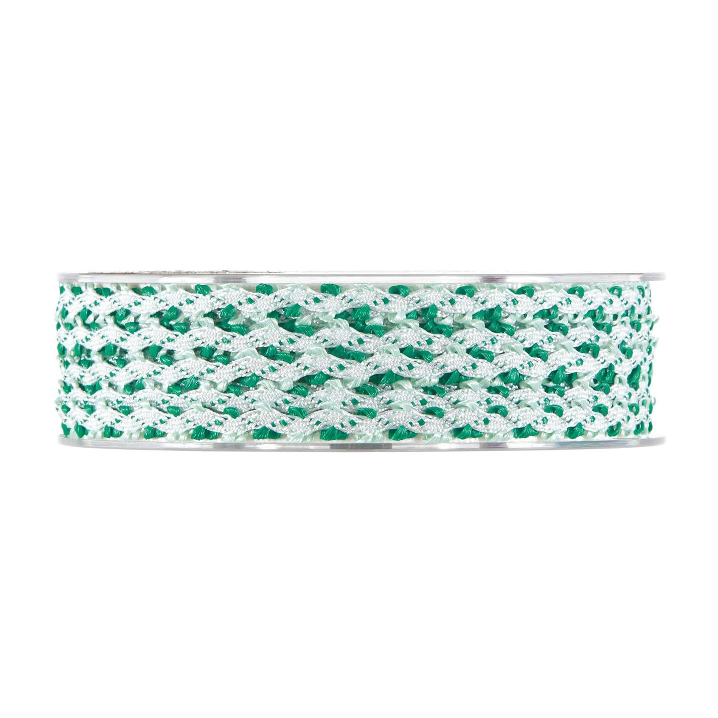 PASSAMANERIA BIANCO+VERDE ACQUA 25 M